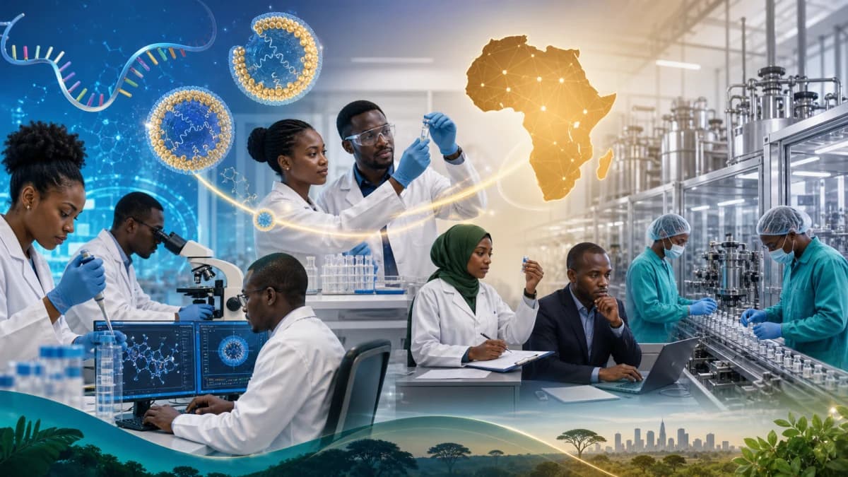 African scientists building an end-to-end mRNA vaccine research and manufacturing ecosystem.