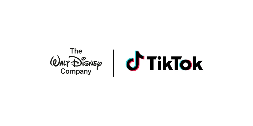 The Walt Disney Company and TikTok logos displayed side by side.