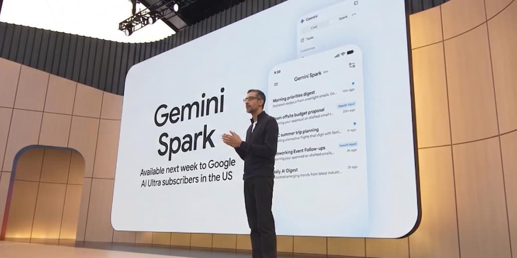 Gemini Spark shown during the Google I/O 2026 Keynote.