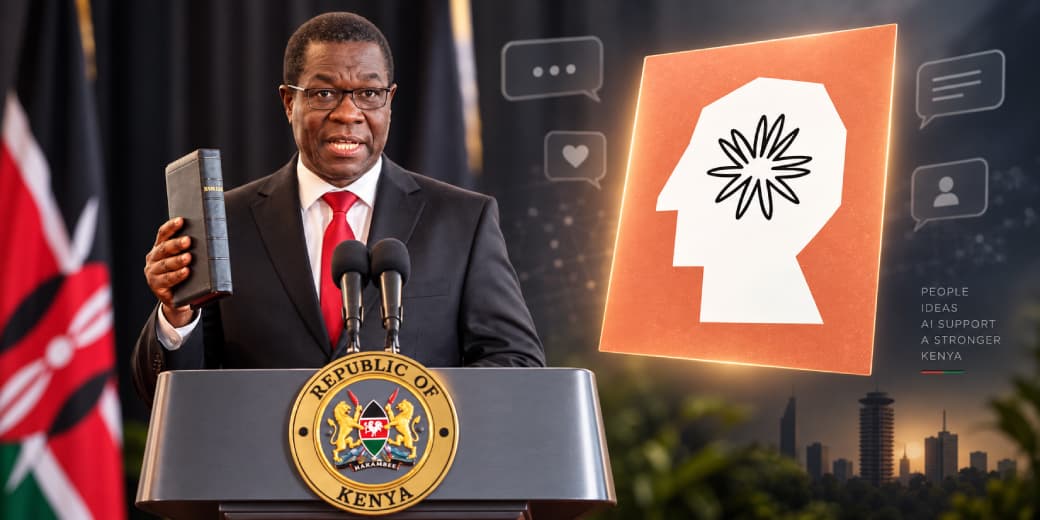 Energy Cabinet Secretary Opiyo Wandayi pictured beside an illustrated Claude AI logo.