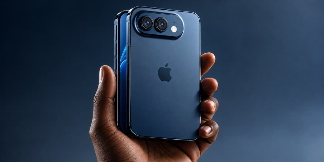 A depiction of the upcoming Apple iPhone Fold